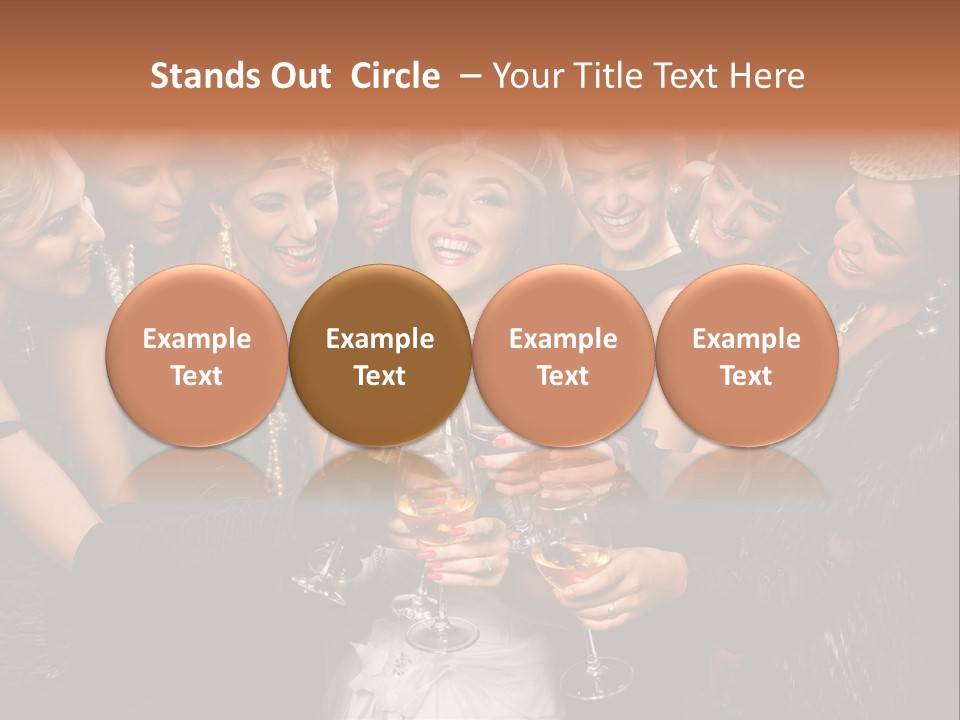 A Group Of Women Holding Wine Glasses In Their Hands PowerPoint Template