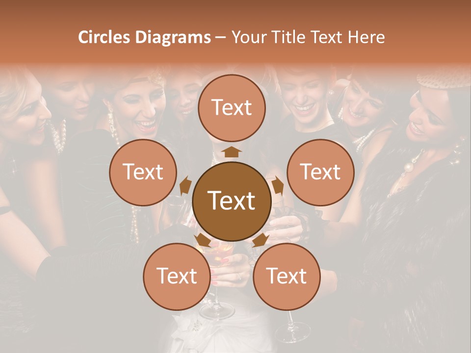 A Group Of Women Holding Wine Glasses In Their Hands PowerPoint Template