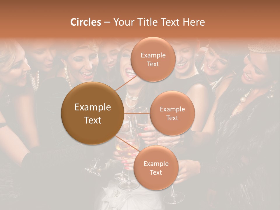 A Group Of Women Holding Wine Glasses In Their Hands PowerPoint Template