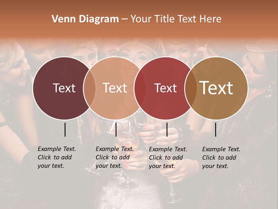 A Group Of Women Holding Wine Glasses In Their Hands PowerPoint Template