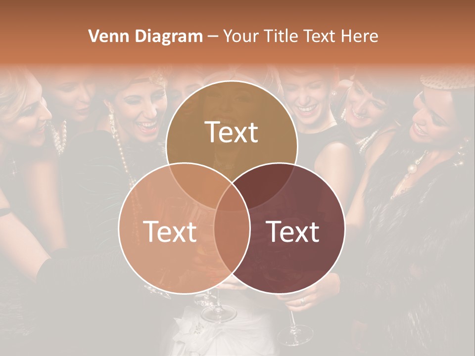 A Group Of Women Holding Wine Glasses In Their Hands PowerPoint Template