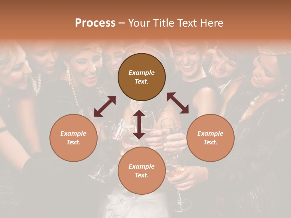 A Group Of Women Holding Wine Glasses In Their Hands PowerPoint Template