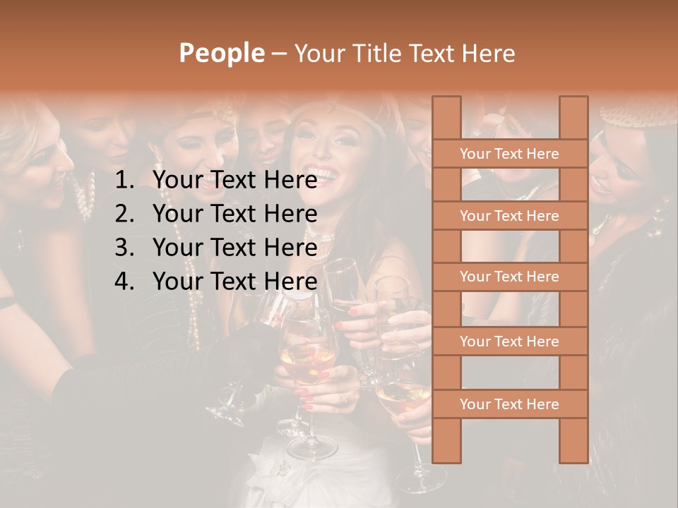 A Group Of Women Holding Wine Glasses In Their Hands PowerPoint Template