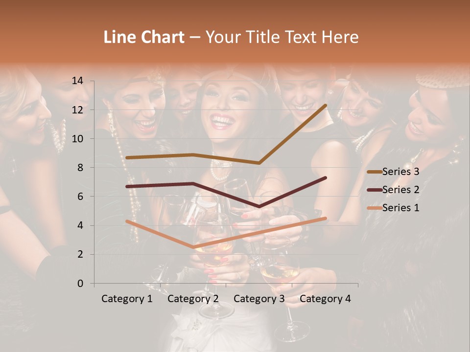 A Group Of Women Holding Wine Glasses In Their Hands PowerPoint Template