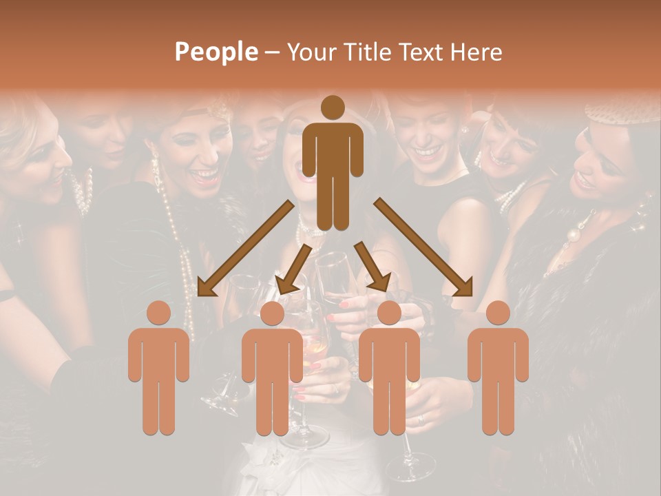 A Group Of Women Holding Wine Glasses In Their Hands PowerPoint Template