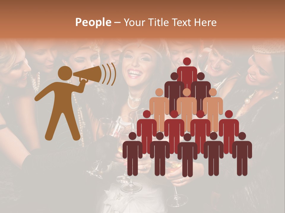 A Group Of Women Holding Wine Glasses In Their Hands PowerPoint Template