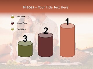 A Man And A Woman Sitting On A Blanket With A Bottle Of Champagne PowerPoint Template