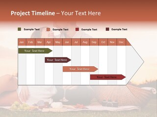 A Man And A Woman Sitting On A Blanket With A Bottle Of Champagne PowerPoint Template