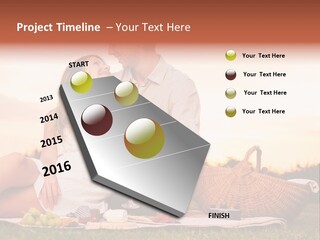 A Man And A Woman Sitting On A Blanket With A Bottle Of Champagne PowerPoint Template