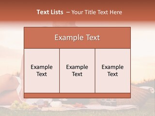 A Man And A Woman Sitting On A Blanket With A Bottle Of Champagne PowerPoint Template