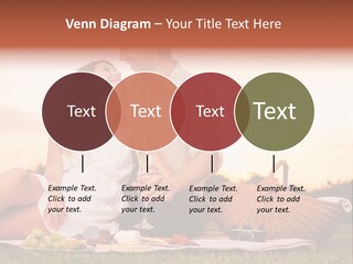 A Man And A Woman Sitting On A Blanket With A Bottle Of Champagne PowerPoint Template