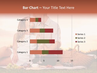 A Man And A Woman Sitting On A Blanket With A Bottle Of Champagne PowerPoint Template