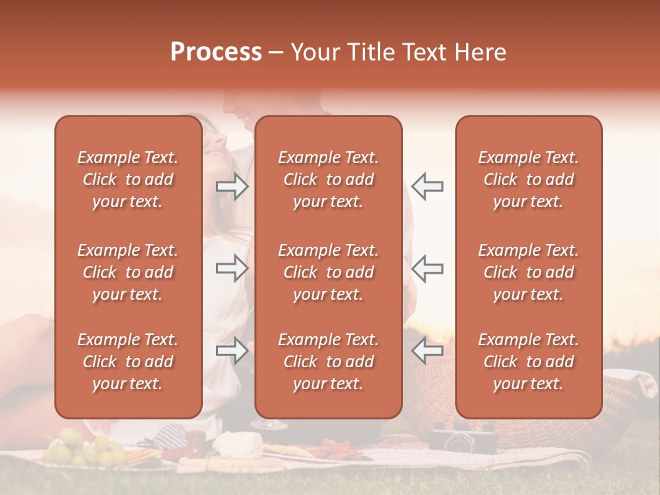 A Man And A Woman Sitting On A Blanket With A Bottle Of Champagne PowerPoint Template