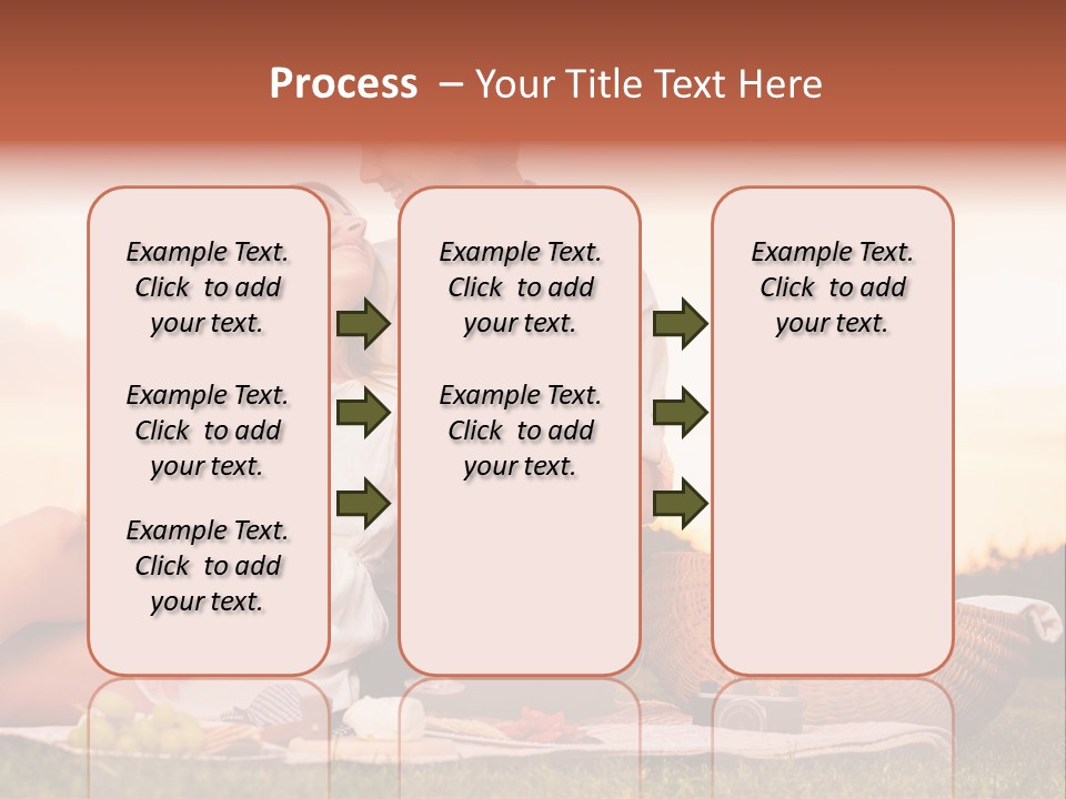 A Man And A Woman Sitting On A Blanket With A Bottle Of Champagne PowerPoint Template