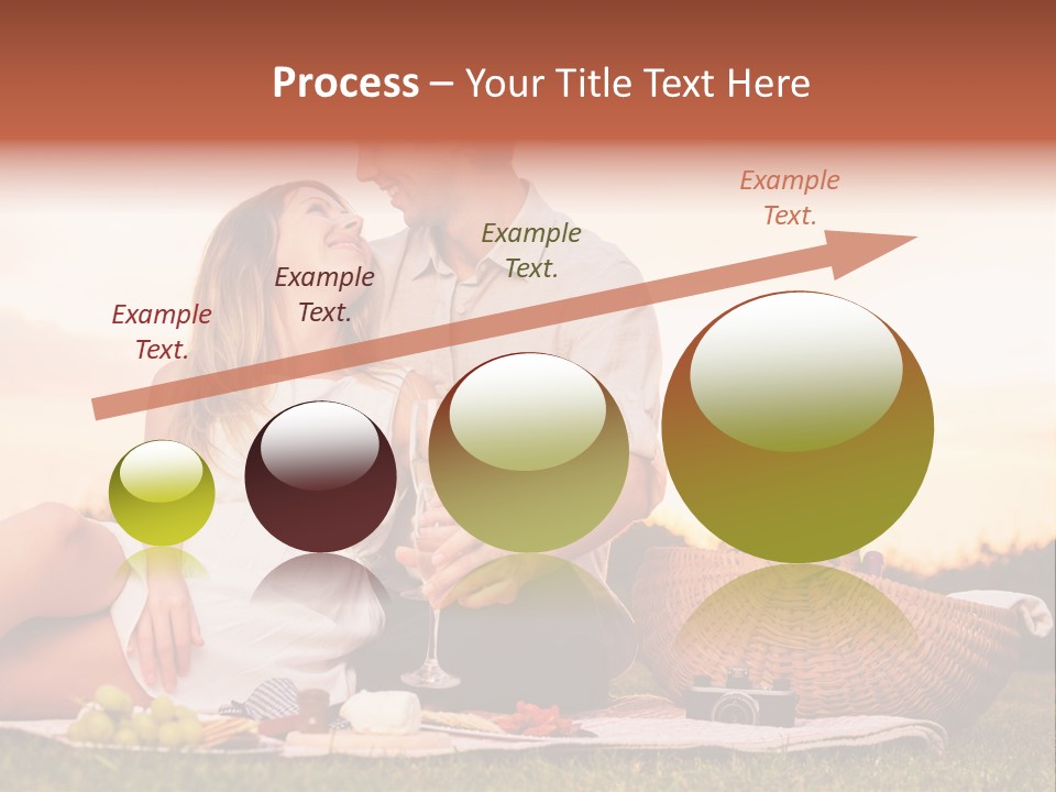 A Man And A Woman Sitting On A Blanket With A Bottle Of Champagne PowerPoint Template