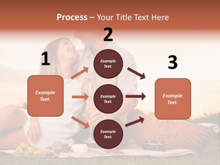 A Man And A Woman Sitting On A Blanket With A Bottle Of Champagne PowerPoint Template