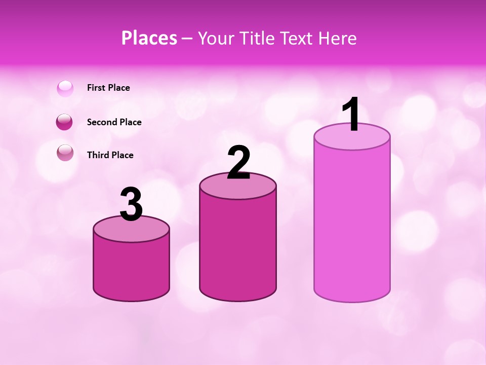 A Pink Background With Lots Of Blurry Lights PowerPoint Template