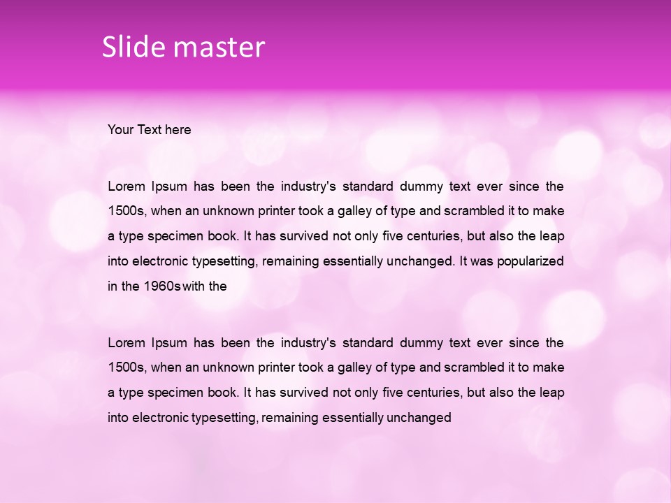 A Pink Background With Lots Of Blurry Lights PowerPoint Template