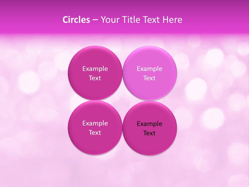 A Pink Background With Lots Of Blurry Lights PowerPoint Template