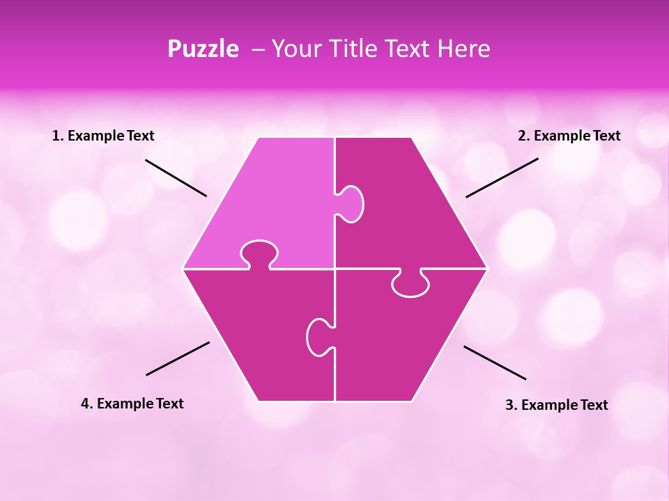 A Pink Background With Lots Of Blurry Lights PowerPoint Template