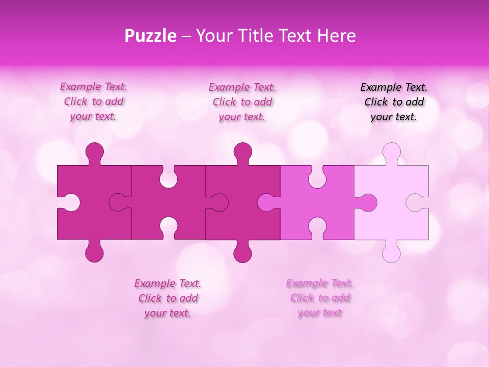 A Pink Background With Lots Of Blurry Lights PowerPoint Template