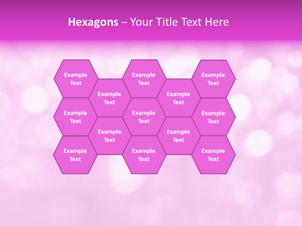 A Pink Background With Lots Of Blurry Lights PowerPoint Template