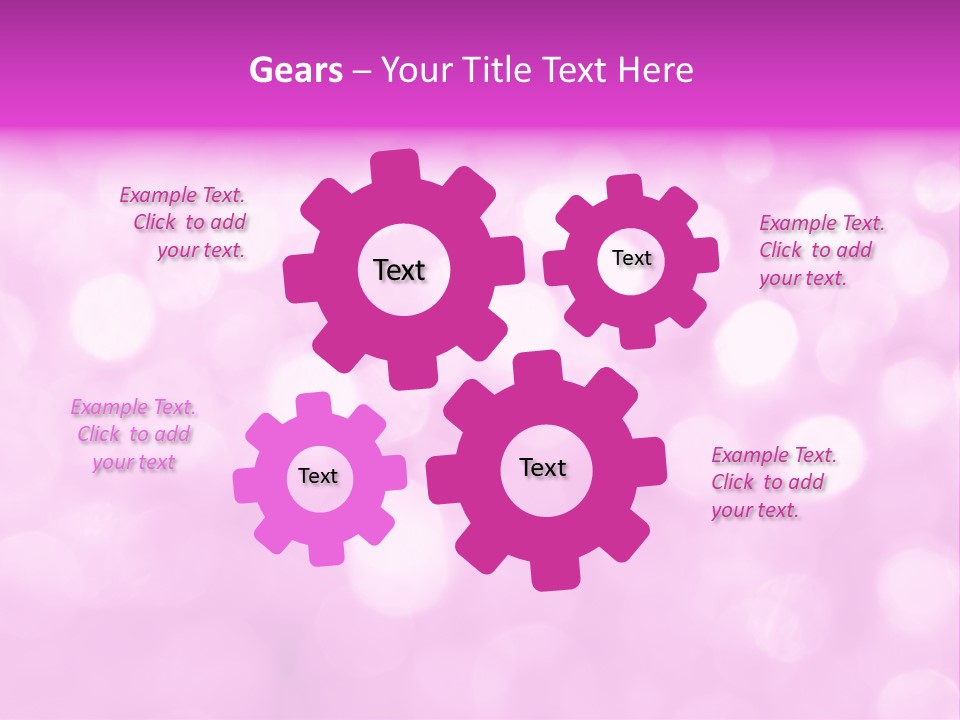A Pink Background With Lots Of Blurry Lights PowerPoint Template