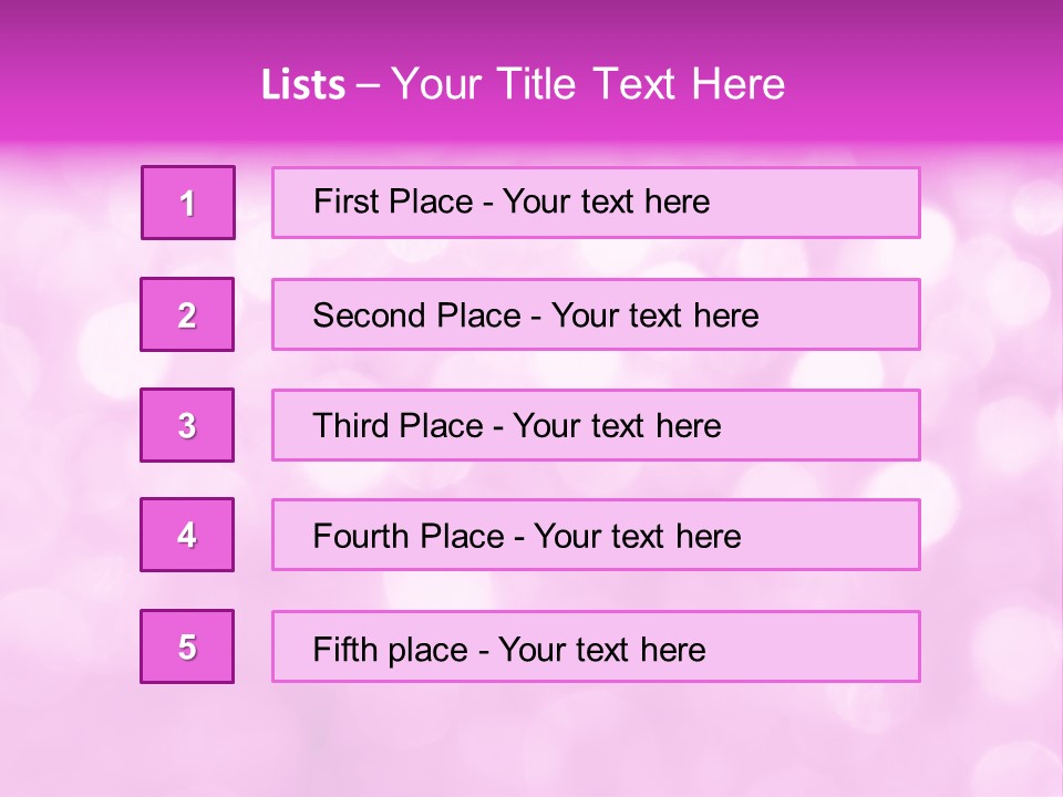 A Pink Background With Lots Of Blurry Lights PowerPoint Template