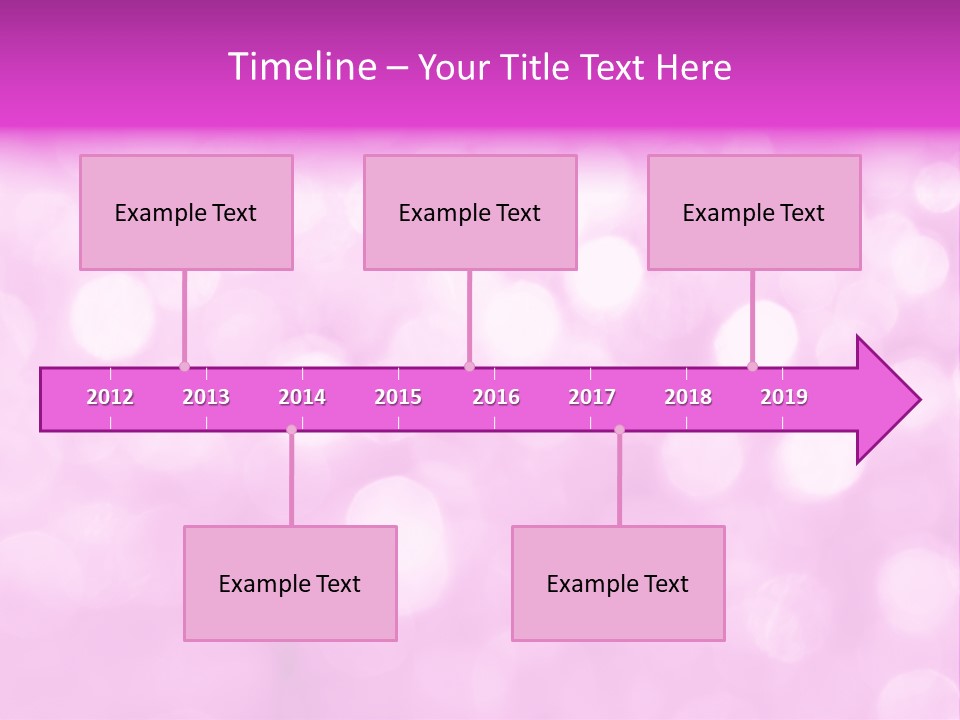 A Pink Background With Lots Of Blurry Lights PowerPoint Template