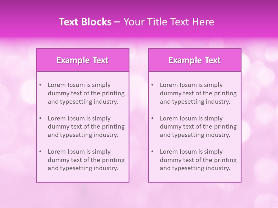 A Pink Background With Lots Of Blurry Lights PowerPoint Template
