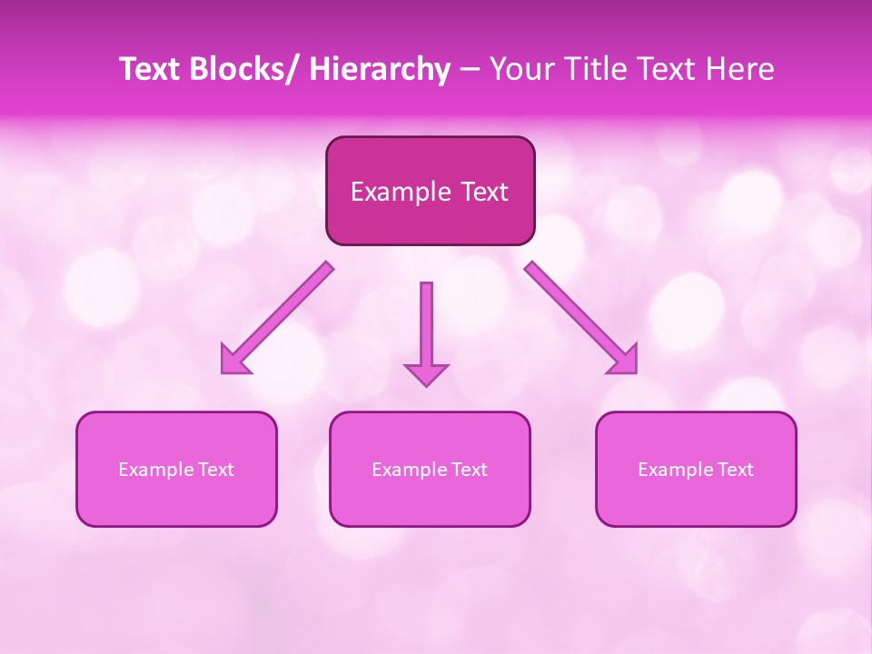 A Pink Background With Lots Of Blurry Lights PowerPoint Template