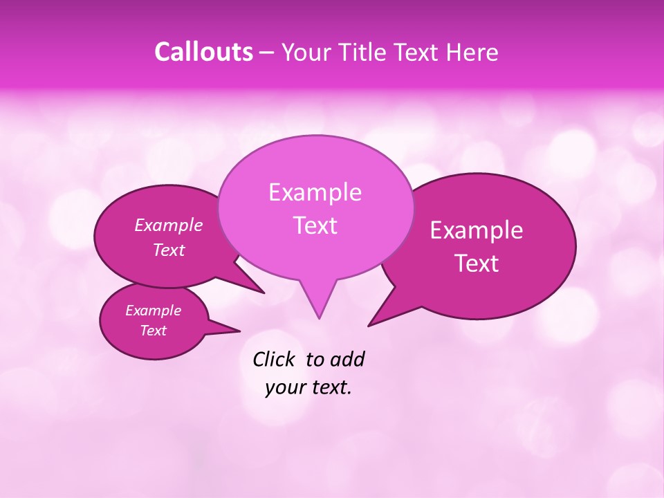 A Pink Background With Lots Of Blurry Lights PowerPoint Template