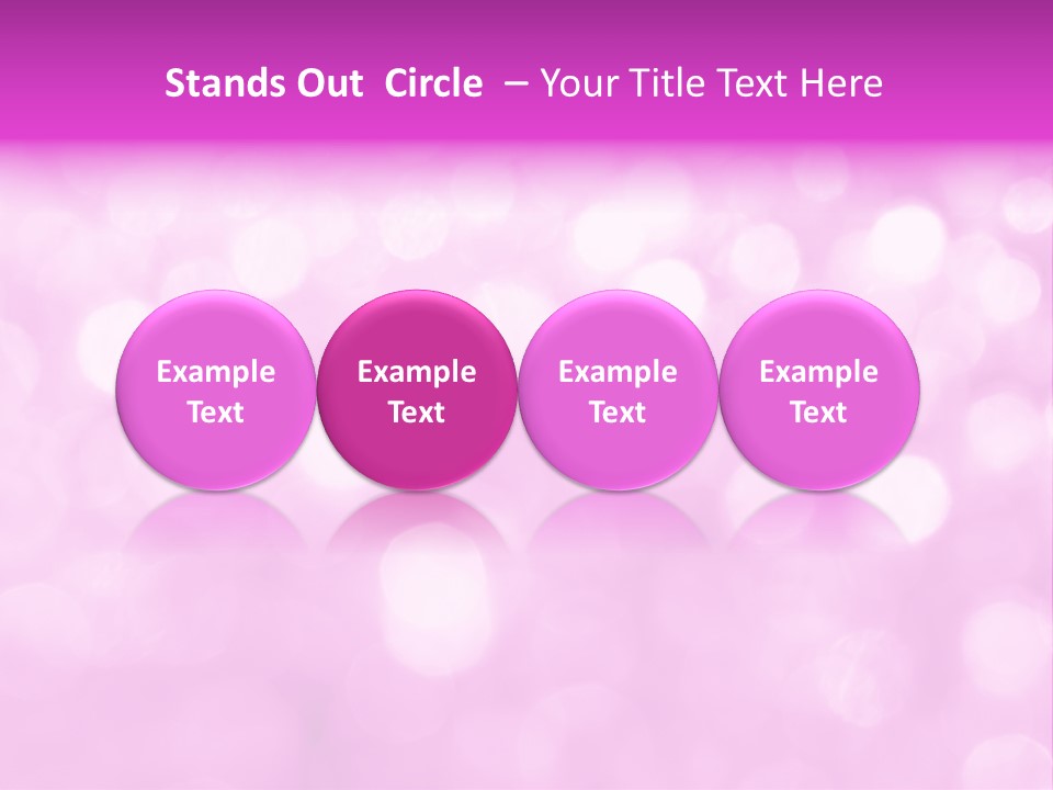 A Pink Background With Lots Of Blurry Lights PowerPoint Template