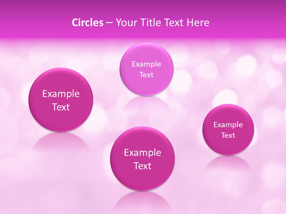A Pink Background With Lots Of Blurry Lights PowerPoint Template