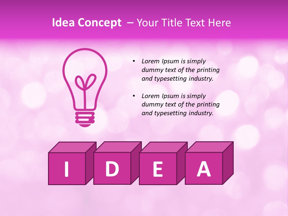 A Pink Background With Lots Of Blurry Lights PowerPoint Template