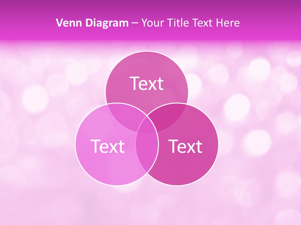 A Pink Background With Lots Of Blurry Lights PowerPoint Template
