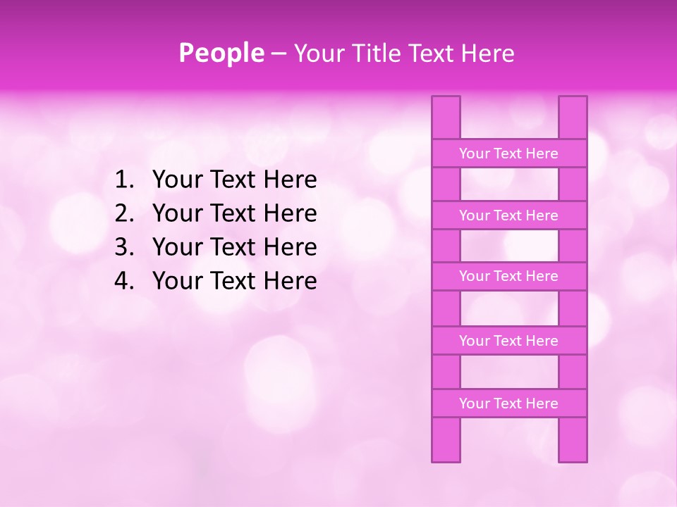 A Pink Background With Lots Of Blurry Lights PowerPoint Template