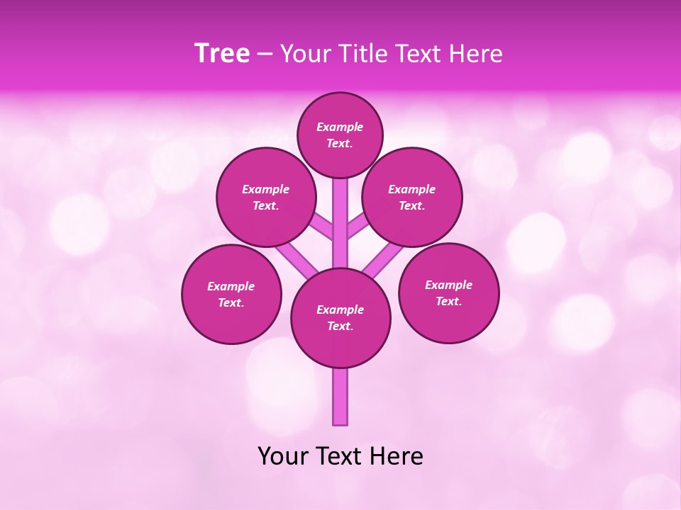 A Pink Background With Lots Of Blurry Lights PowerPoint Template