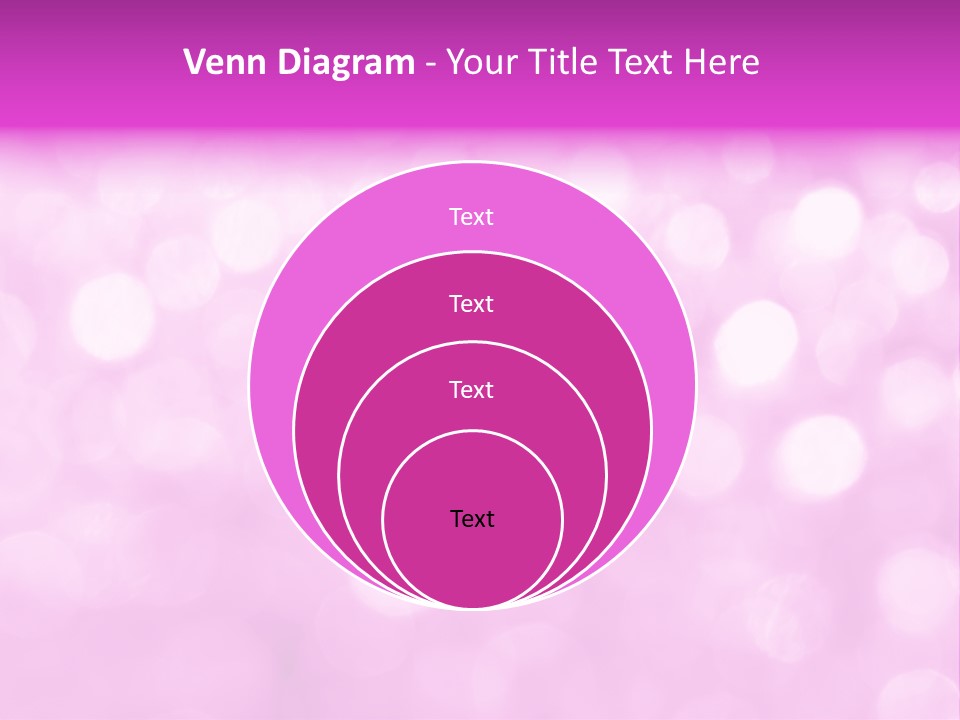 A Pink Background With Lots Of Blurry Lights PowerPoint Template