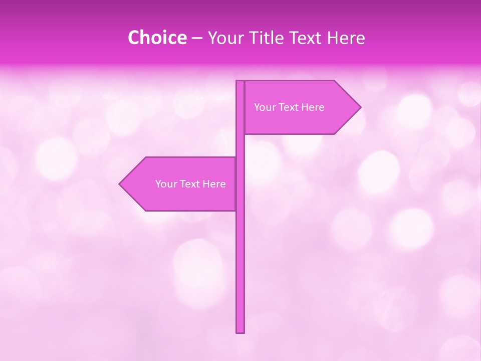 A Pink Background With Lots Of Blurry Lights PowerPoint Template