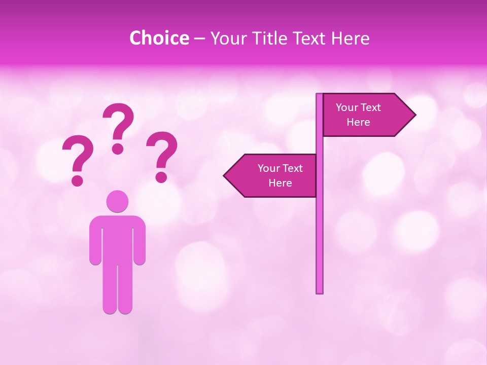 A Pink Background With Lots Of Blurry Lights PowerPoint Template