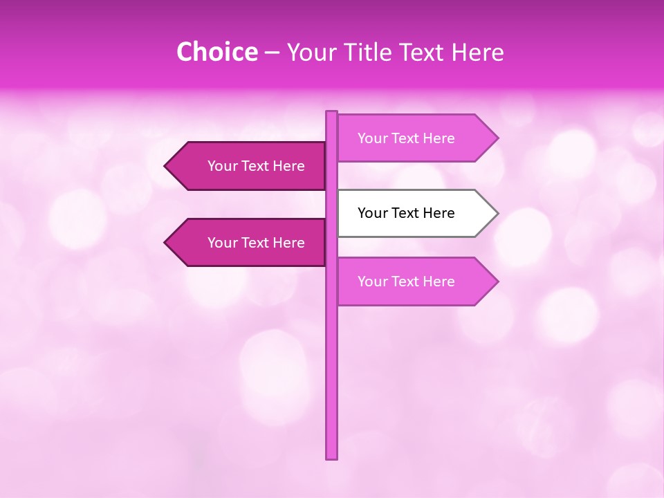 A Pink Background With Lots Of Blurry Lights PowerPoint Template