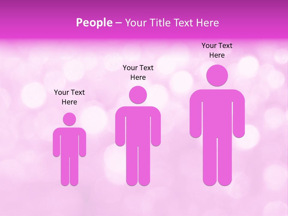 A Pink Background With Lots Of Blurry Lights PowerPoint Template