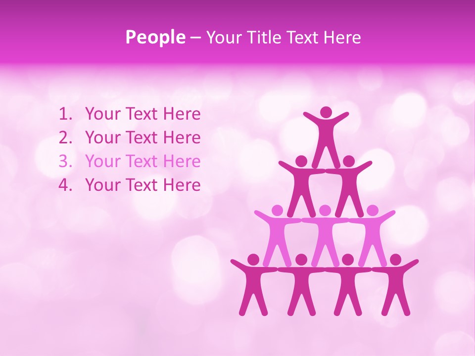 A Pink Background With Lots Of Blurry Lights PowerPoint Template