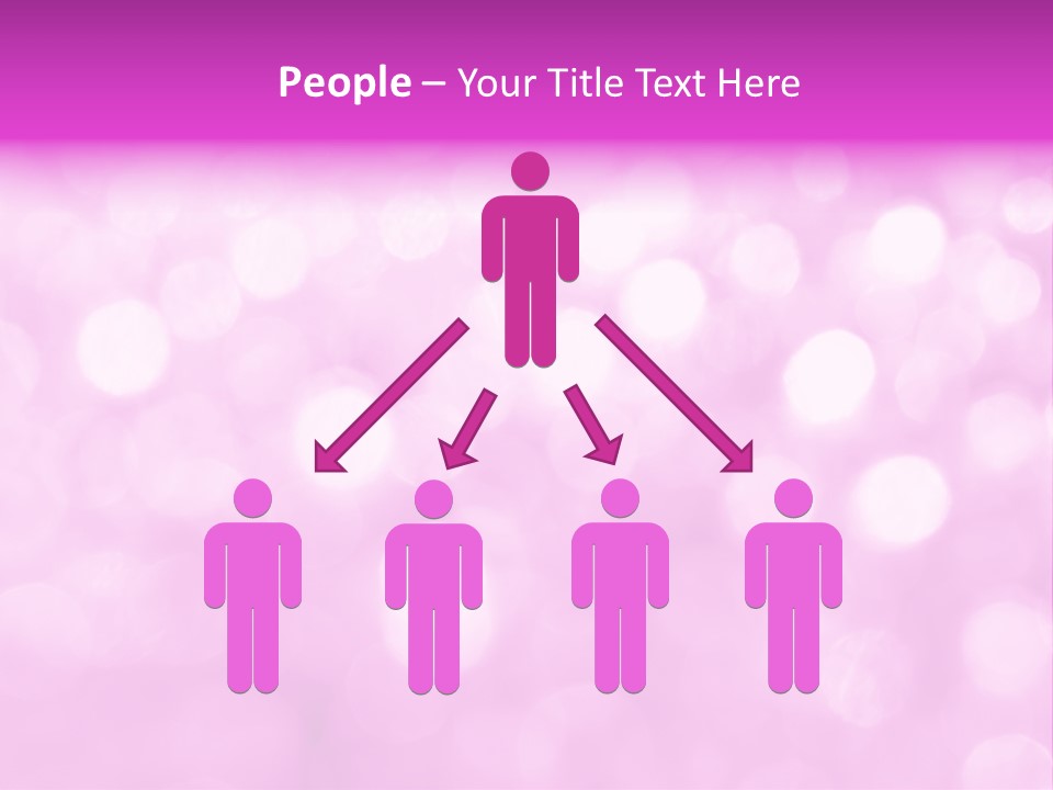 A Pink Background With Lots Of Blurry Lights PowerPoint Template