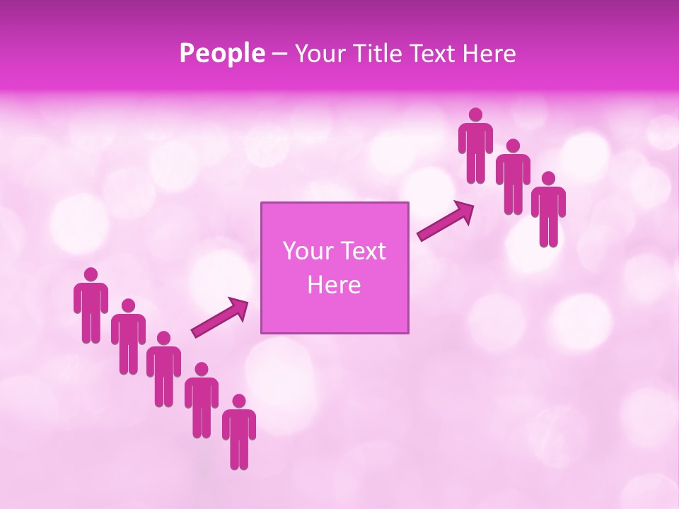 A Pink Background With Lots Of Blurry Lights PowerPoint Template