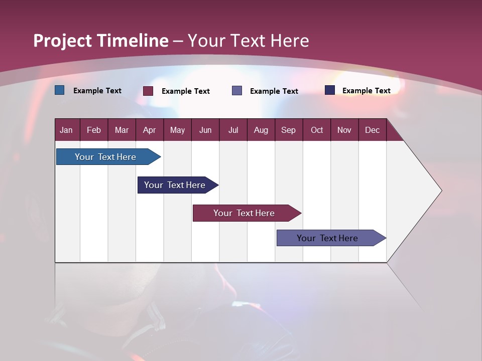 A Man Driving A Car With A Red Light In The Background PowerPoint Template