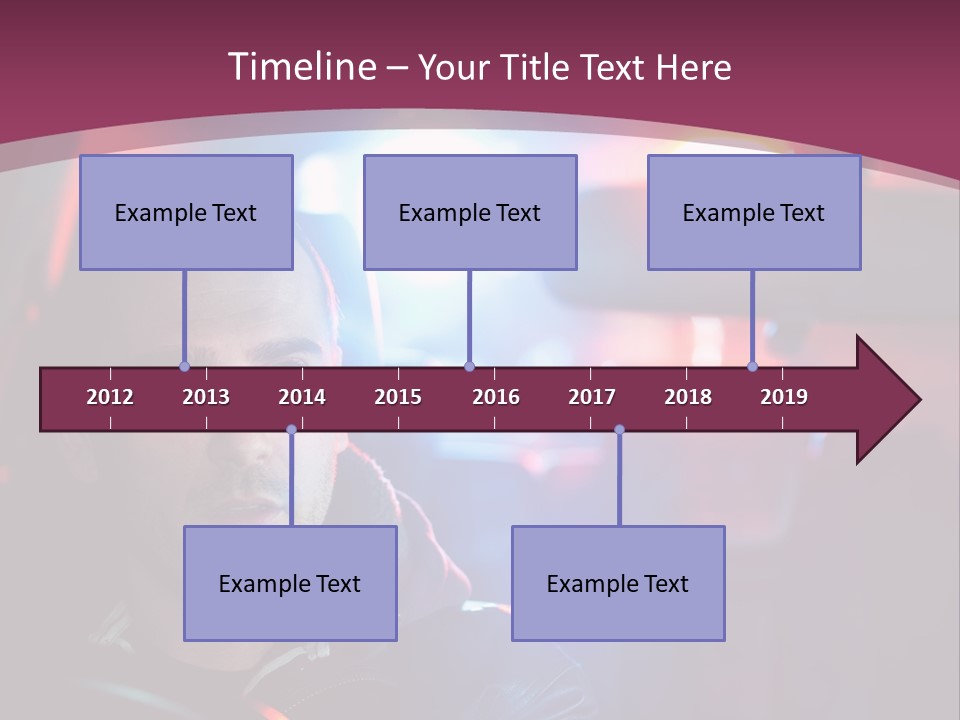 A Man Driving A Car With A Red Light In The Background PowerPoint Template