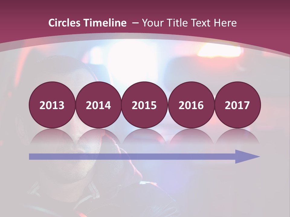 A Man Driving A Car With A Red Light In The Background PowerPoint Template