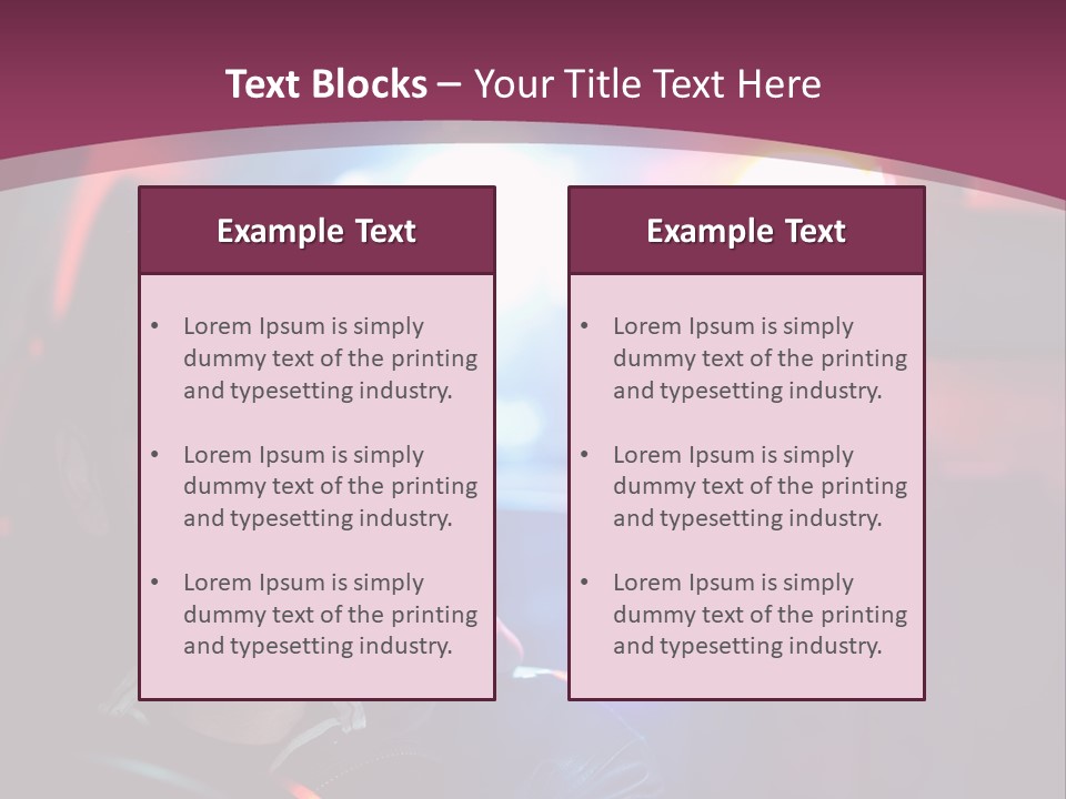 A Man Driving A Car With A Red Light In The Background PowerPoint Template